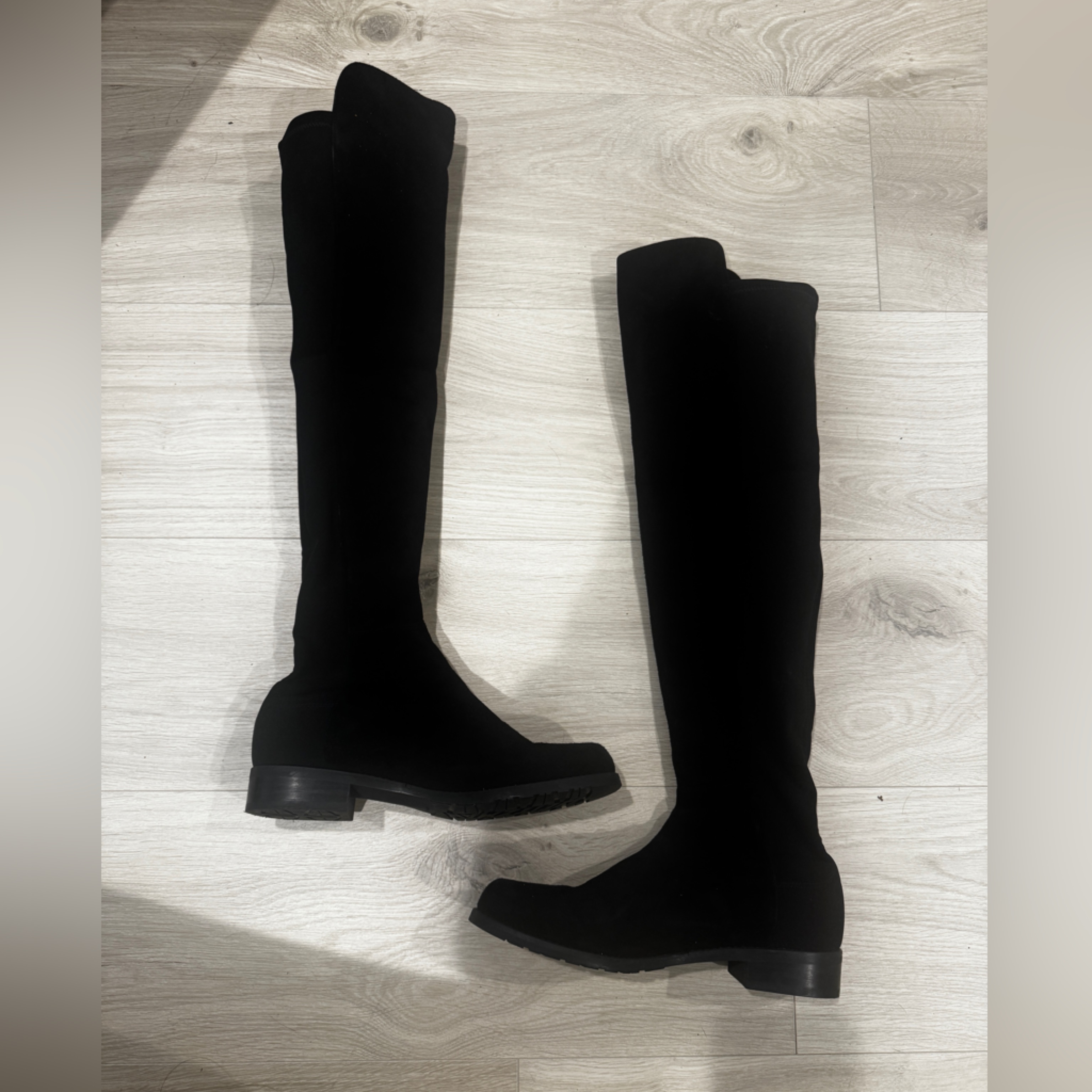 Stuart Weitzman 5050 Black Over The Knee Stretch Boots